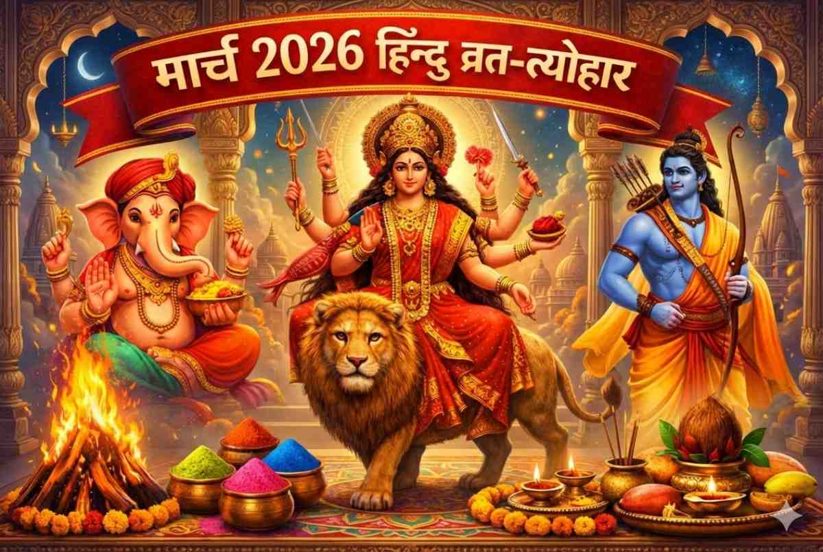 मार्च 2026: आस्था और पर्वों से सजा महीना, जानिए होली से नवरात्रि तक कौन-कौन से व्रत-त्योहार