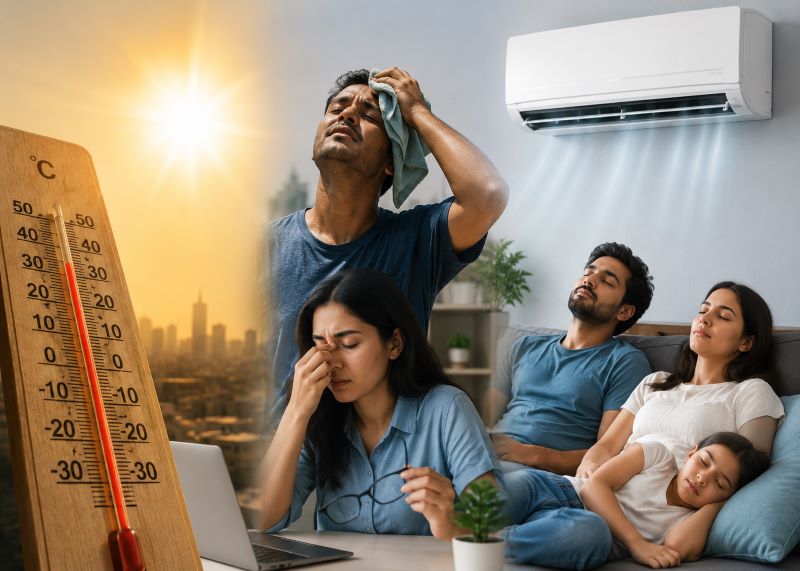 AC की आदत बना रही शरीर को कमजोर! मामूली गर्मी में भी बिगड़ रही लोगों की हालत