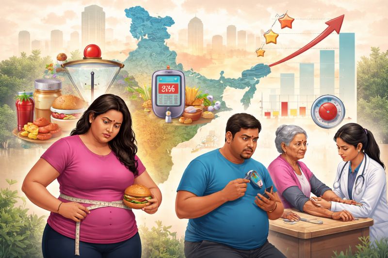 NFHS-6 रिपोर्ट: देश में बढ़ रहा मोटापा और डायबिटीज का खतरा, महिलाओं की स्थिति ज्यादा चिंताजनक