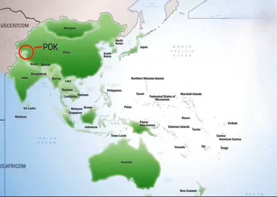 अमेरिकी सैन्य नक्शे पर बवाल: PoK को पाकिस्तान में दिखाने से उठे सवाल, भारत की सीमाओं को लेकर नई बहस