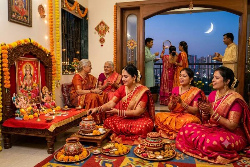 करवा चौथ की शाम पूजा में न हो कोई चूक, जानें सही विधि, जरूरी सामग्री, मंत्र और चंद्रमा को अर्घ्य देने का तरीका